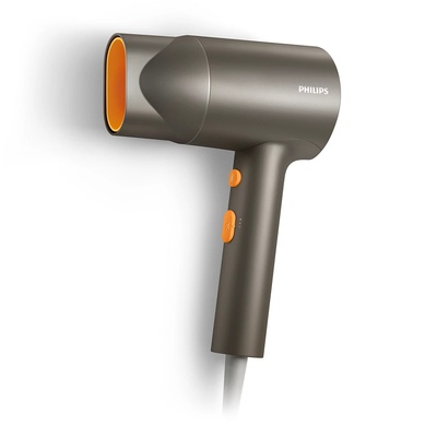 Fēns Philips | Hair Dryer | BHD321/00 3000 Series | 1600 W | Number of temperature settings 2 | Ionic function | Grey/Orange