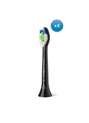 Birste Philips | Replacement brush heads | HX6068/88 Sonicare Optimal White | Heads | For adults | Number of brush heads included 8 | Black