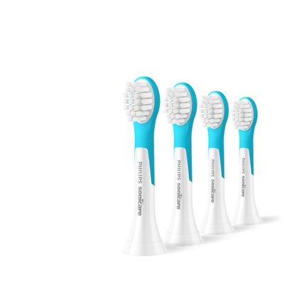Birste Philips | Toothbrush Heads | HX6034/90 Sonicare For Kids3+ | Heads | For children | Number of brush heads included 4 | White/Blue