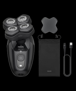  Philips Head Shaver | Pro 5000 Series HS5980/15 | Operating time (max) 60 min | Wet & Dry | Lithium | Deep Black  Hover