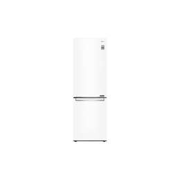  LG | Refrigerator | GBB61SWJMN | Energy efficiency class E | Free standing | Combi | Height 186 cm | No Frost system | Fridge net capacity 234 L | Freezer net capacity 107 L | Display | 36 dB | White