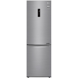  LG | Refrigerator | GBB71PZDMN | Energy efficiency class E | Free standing | Combi | Height 186 cm | No Frost system | Fridge net capacity 234 L | Freezer net capacity 107 L | Display | 36 dB | Silver