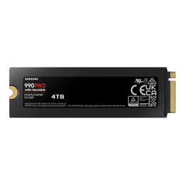  Samsung | 990 PRO with Heatsink | 4000 GB | SSD form factor M.2 2280 | Solid-state drive interface M.2 NVME | Read speed 7450 MB/s | Write speed 6900 MB/s