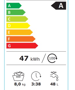 Veļas mazgājamā  mašīna LG Washing Machine | F4X1008NWK | Energy efficiency class A | Front loading | Washing capacity 8 kg | 1400 RPM | Depth 56 cm | Width 60 cm | LED | Steam function | Direct drive | Wi-Fi | White  Hover