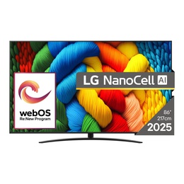 Televizors LG TV | 86NANO81A3A | 86 | Smart TV | webOS 25 | 4K UHD