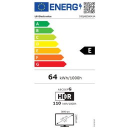 Televizors LG 55QNED80A3A | 55 | Smart TV | webOS | UHD | Black