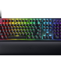 Tastatūra Razer | Huntsman V2 Optical Gaming Keyboard | Gaming keyboard | Wired | RGB LED light | NORD | Black | Numeric keypad | Clicky Purple Switch  Hover