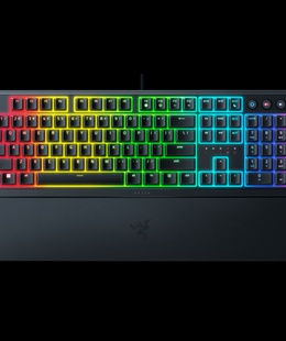 Tastatūra Razer | Ornata V3 | Gaming Keyboard | Wired | RGB LED light | US | Black | Mecha-Membrane  Hover