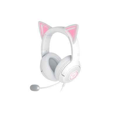 Austiņas Razer Headset | Kraken Kitty V2 | Wired | Over-ear | Microphone | Noise canceling | White