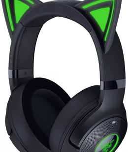 Austiņas Razer Headset | Kraken Kitty V2 BT | Bluetooth | Over-ear | Microphone | Noise canceling | Wireless | Black  Hover