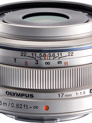  M.Zuiko Digital 17mm f/1.8 objektīvs, sudrabots  Hover