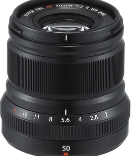  Fujifilm Fujinon XF 50mm f/2 R WR objektīvs, melns  Hover
