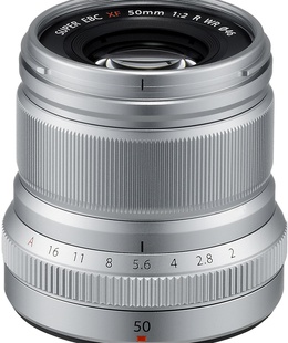  Fujinon XF 50mm f/2 R WR objektīvs, sudrabots  Hover