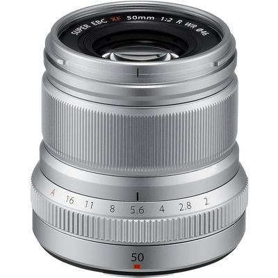  Fujifilm Fujinon XF 50mm f/2 R WR lens, silver