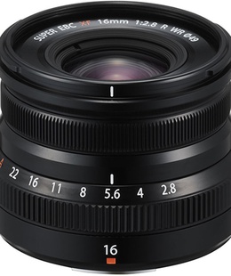  Fujifilm XF 16mm f/2.8 R WR objektīvs, melns  Hover