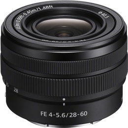  Sony FE 28-60mm f/4-5.6 lens, black