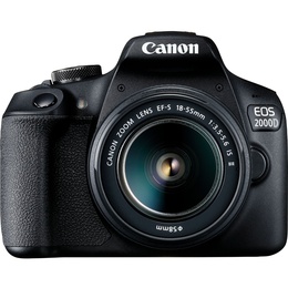  Canon EOS 2000D + 18-55mm IS II Kit, melns