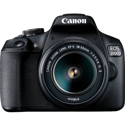  Canon EOS 2000D + 18-55mm IS II Kit, melns