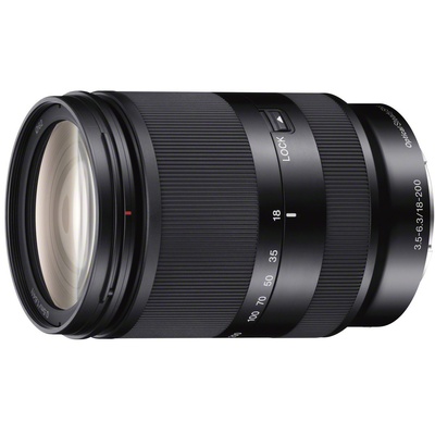  Sony E 18-200mm f/3.5-6.3 OSS objektīvs, melns