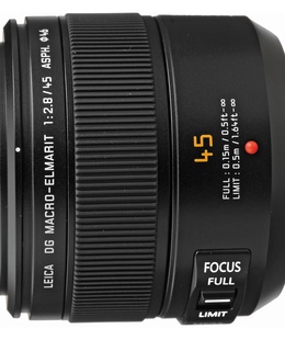  Panasonic Leica DG Macro-Elmarit 45mm f/2.8 ASPH MEGA O.I.S., melns  Hover
