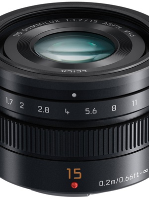  Panasonic Leica DG Summilux 15mm f/1.7 ASPH, melns  Hover