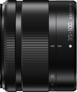  Panasonic Lumix G Vario 35-100mm f/4.0-5.6 ASPH MEGA O.I.S objektīvs, melns  Hover