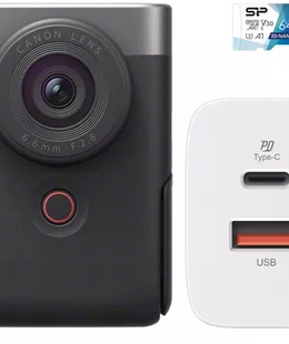  Canon Powershot V10 Vlogging Kit, silver  Hover