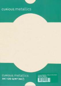  Papīrs Curious Metallic, White Gold, A4/120g, 50 loksnes