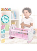  Dabīgā koka &scaron;ūpo&scaron;anas gultiņa lellēm no 30 līdz 40 cm 3+ CB46474