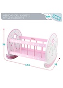  Dabīgā koka &scaron;ūpo&scaron;anas gultiņa lellēm no 30 līdz 40 cm 3+ CB46474 Hover