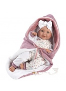  Lelle zīdainis Heidi 42 cm (acis aizvērās, ar mānekli, mīkstais ķermenis) Spānija LL17440