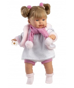  Lelle Aleksandra 42 cm, raud, runā, ar mānekli, mīkstais ķermenis Spānija LL42288  Hover