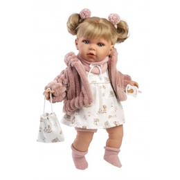  Lelle Julia 42 cm, raud, runā, ar mānekli, mīkstais ķermenis Spānija LL42408