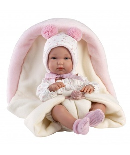  Lelle zīdainis Bimba meitene ar sedziņu un mānekli (vinila ķermenis) 35 cm Spānija LL63594  Hover