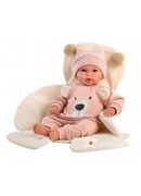  Lelle zīdainis Osito ar sedziņu 36 cm (raud, runā, ar mānekli, mīkstais ķermenis) Spānija LL63644