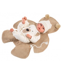  Lelle zīdainis Osito ar sedziņu 36 cm (raud, runā, ar mānekli, mīkstais ķermenis) Spānija LL63645  Hover