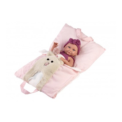  Lelle zīdainis Nica meitene ar somiņu un mānekli (vinila ķermenis) 40 cm Spānija LL73812