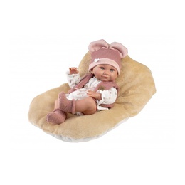  Lelle zīdainis Nica meitene ar sedziņu un mānekli (vinila ķermenis) 40 cm Spānija LL73816