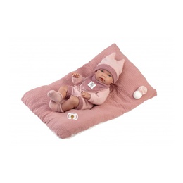  Lelle zīdainis Nica meitene ar sedziņu un mānekli (vinila ķermenis) 40 cm Spānija LL73818