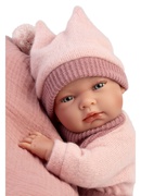  Lelle zīdainis Nica meitene ar sedziņu un mānekli (vinila ķermenis) 40 cm Spānija LL73818 Hover