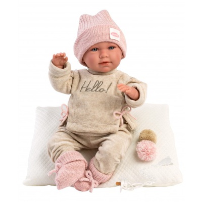  Lelle Mimi 42 cm (raud, runā, ar mānekli, mīkstais ķermenis, lokas rokas un kājas) Spānija LL74020