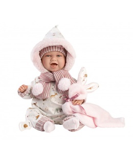  Lelle zīdainis Mimi 42 cm (sedziņa, raud, runā, ar mānekli, mīkstais ķermenis) Spānija LL74030  Hover