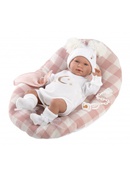  Lelle zīdainis Mimi 42 cm (spilvens, raud, runā, ar mānekli, mīkstais ķermenis) Spānija LL74034