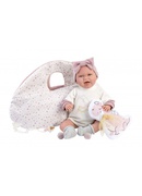  Lelle zīdainis Mimi 42 cm (pārnes. soma, smejas, runā, ar mānekli, mīkstais ķermenis) Spānija LL74044