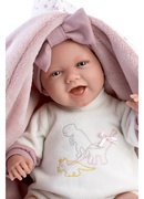  Lelle zīdainis Mimi 42 cm (pārnes. soma, smejas, runā, ar mānekli, mīkstais ķermenis) Spānija LL74044 Hover