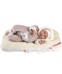  Lelle zīdainis Lala 42 cm (spilvens, raud, runā, ar mānekli, mīkstais ķermenis) Spānija LL74106  Hover