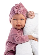  Lelle zīdainis Abril 42 cm (spilvens, raud, runā, ar mānekli, mīkstais ķermenis) Spānija LL74118 Hover