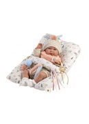  Lelle zīdainis Mimi 42 cm (spilvens, raud, runā, ar mānekli, mīkstais ķermenis) Spānija LL74128