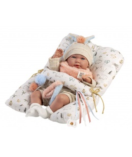  Lelle zīdainis Mimi 42 cm (spilvens, ar mānekli, mīkstais ķermenis) Spānija LL74128NM  Hover