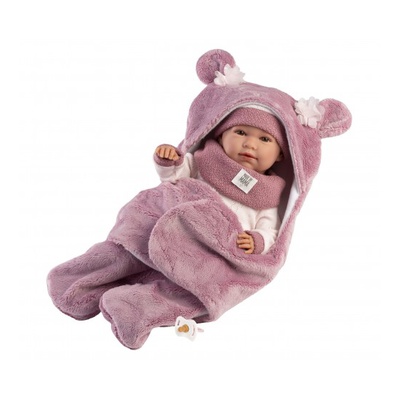  Lelle zīdainis Mimi 42 cm (sedziņa, ar mānekli, mīkstais ķermenis) Spānija LL74130NM